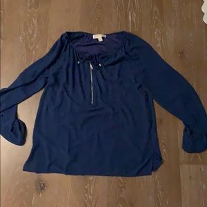 Michael Kors blue blouse sz medium